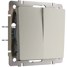 Изображение Перекрестный выключатель двухклавишный (дымчатый матовый) W1223004