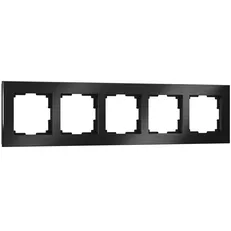 Изображение Рамка на 5 постов Aluminium (черный алюминий) W0051708