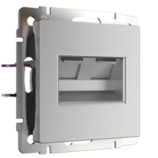 Изображение Розетка двойная Ethernet RJ-45 (серебряный) W1181106